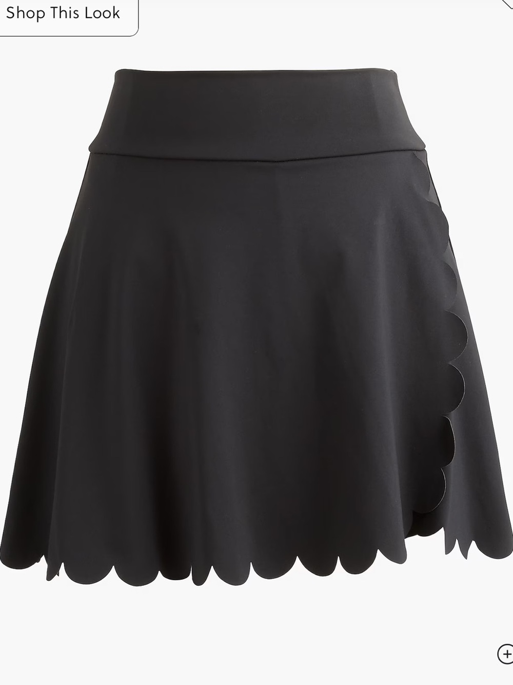 Scallop Trim Active Skort